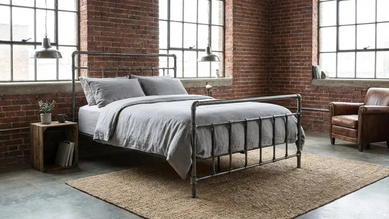 Industrial style jernsenger with raw metal finish